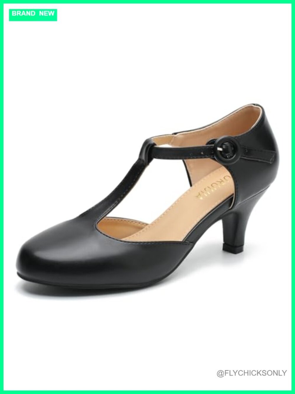 T-Strap Mary Jane Kitten Heels Low Heel Dress Pumps Wedding Work